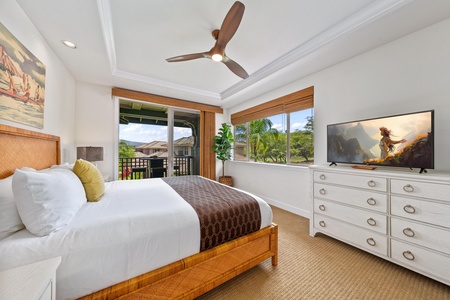 Primary bedroom with king bed