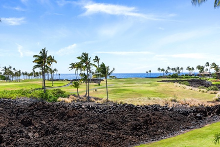 Ocean and golf course views