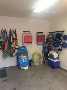 - Fully stocked with beach chairs, coolers, boogie boards, towels, noodles, and toys - Everything you need for a day at the shore is neatly organized and ready - Skip the rental shops and pack light knowing you’re covered here