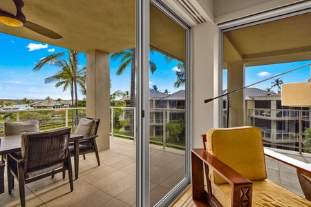 The lanai offers more space to spread out during your stay.