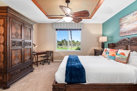 Primary bedroom with king bed