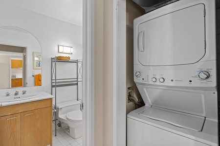 Washer and dryer for your comfort.