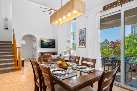 Dining space just steps from the living area and lanai.