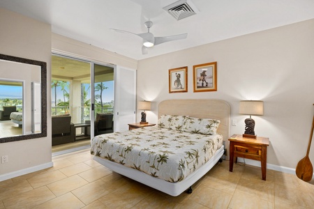 Relax in your island-inspired bedroom with direct access to your private lanai.