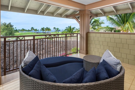 Sink into plush cushions on your private terrace while palm trees sway and tropical breezes refresh your senses.