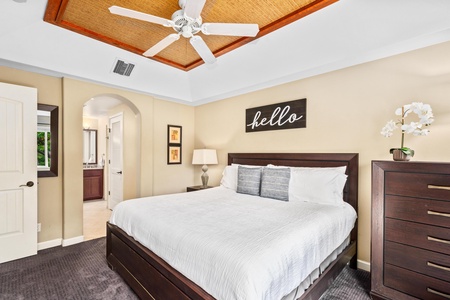 Spacious master suite with King bed
