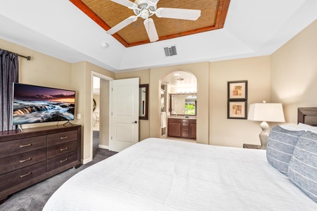 Spacious master suite with King bed