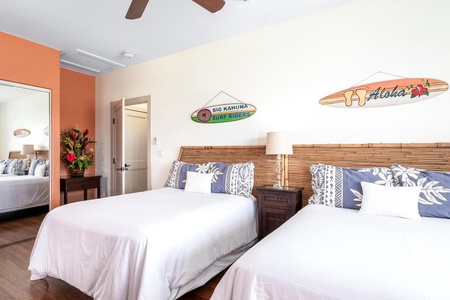 Guest bedroom with full beds