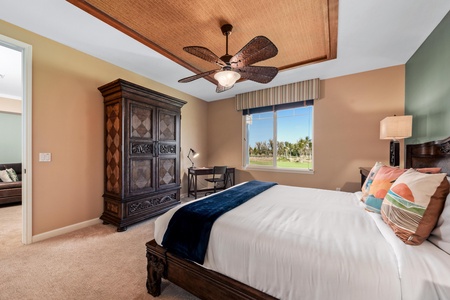 Primary bedroom with king bed