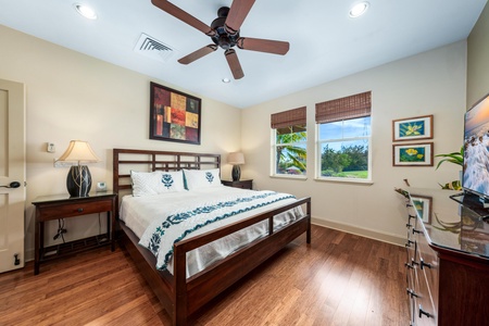 Primary bedroom with king bed