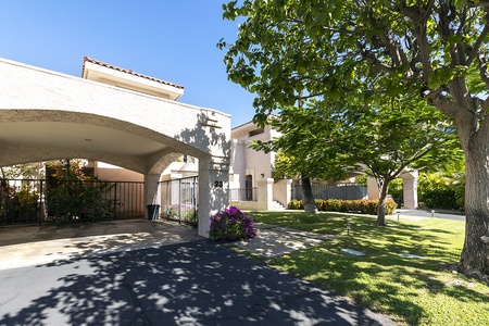 Covered carport and entrance.