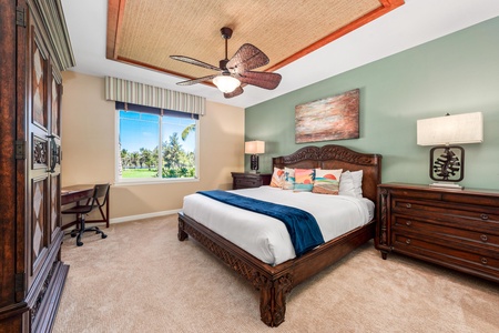 Primary bedroom with king bed