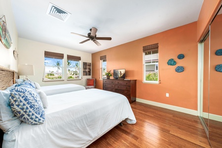 Guest bedroom with full beds