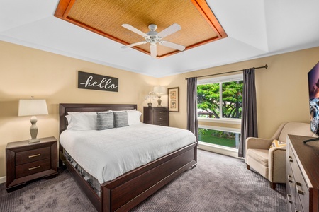 Spacious master suite with King bed