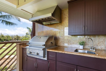 Covered lanai with BBQ