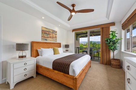 Primary bedroom with king bed