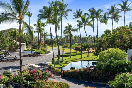 Landscaped entryway and grounds