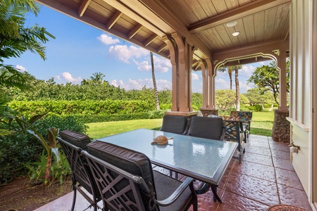 Dine al fresco on your private covered terrace, where tropical breezes and lush garden views create the perfect backdrop for memorable meals.