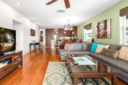 Living room with ocean views