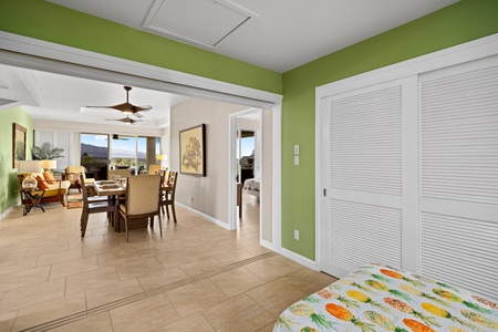 Sunlight fills your open living bedroom