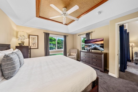 Spacious master suite with King bed