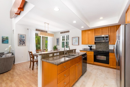 Granite countertops, appliances and plenty of storage.