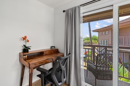 Sliding doors bring in natural light and lead directly to your private lanai.