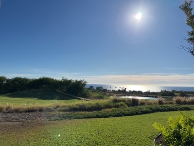 Stunning ocean view landscape basking under a bright morning sun.