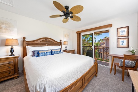 Primary bedroom with king bed