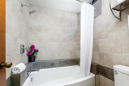 Guest bathroom with shower/tub combo