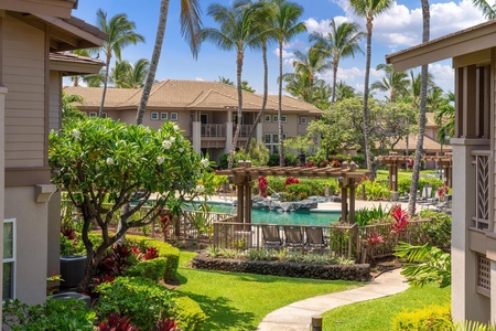 Garden walkway leading to the pool.s.