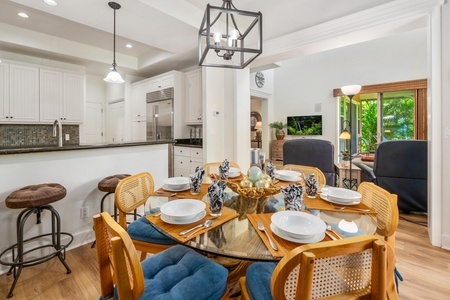 Your open-concept kitchen and dining space invites memorable meals with family and friends in this bright, beautifully appointed home.