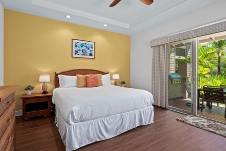 Primary bedroom with king bed