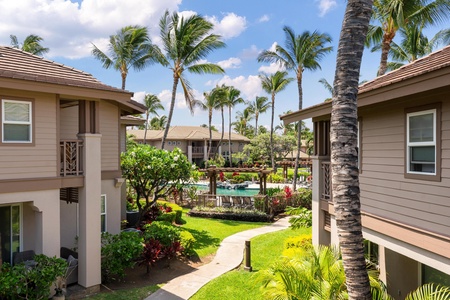 Landscaped grounds and pool area.