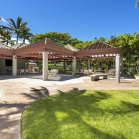 Covered pavilion with seating