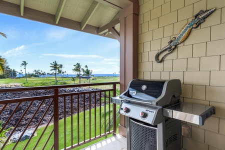 Covered lanai with ocean views