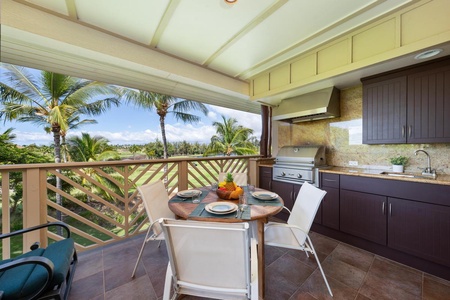 Covered lanai with BBQ