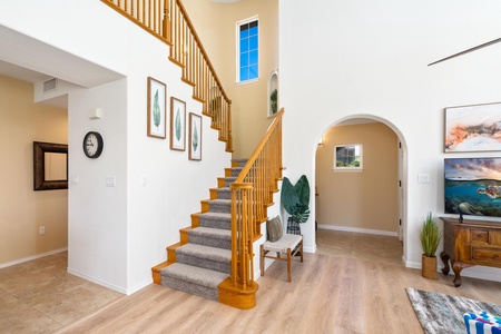 Staircase to upper level