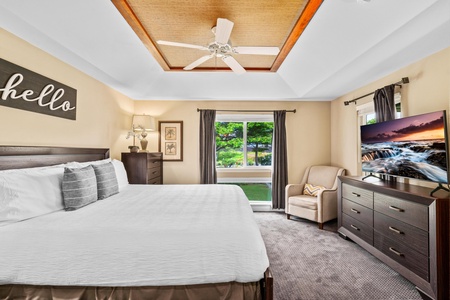Spacious master suite with King bed