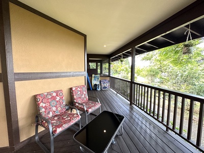 Covered patio seating