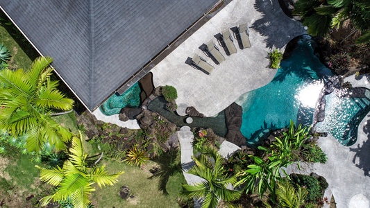 Aerial view of the house