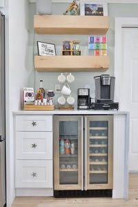 Stocked Coffe Bar with Various Beverages