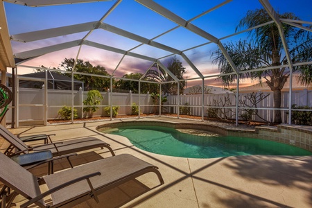 Pool Area Enjoy beautiful sunsets and perfect night temperatures