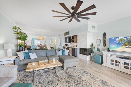 Living Room Beautifully decorated condo