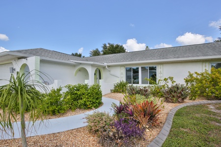 Front Paved entrance to the property