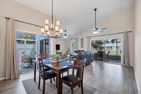 Dining Table Spacious dining room and living room for all to gather