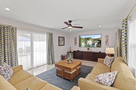 Living Room with Large Smart TV