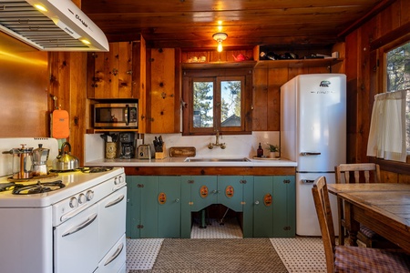 Kitchen with modern conveniences