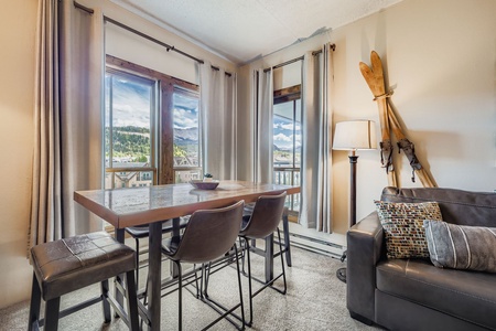 Table Perfect for Enjoying Meals and Game Nights with a Spectacular View.