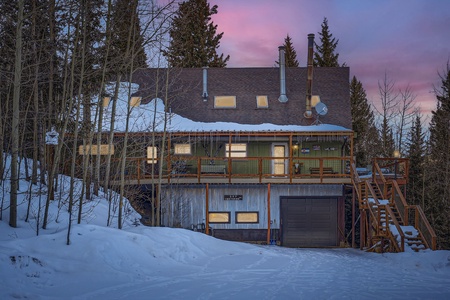 Exterior Front View with Quaint Sunset